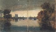 Joseph Mallord William Turner River Scene,Evening effect (mk31) USA oil painting artist